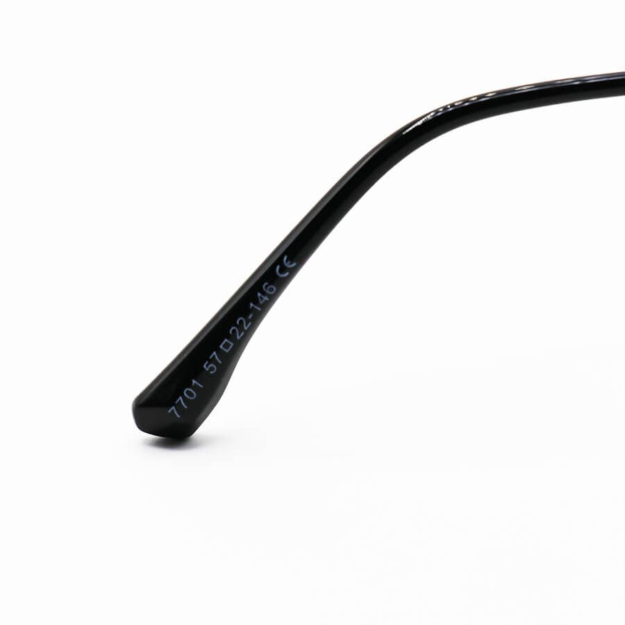 فریم عینک طبی 2 کاوره با فریم مربعی، رنگ طلایی و قهوهای و از جنس آلومینیوم مدل 7701 — تصویر ۸