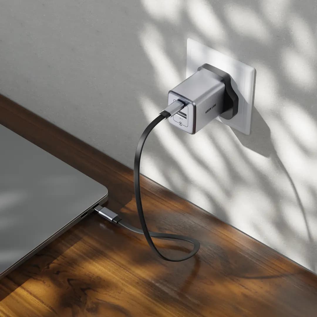 شارژر دیواری Green Lion GaN 35W دو پورت USB-C و USB-A — تصویر ۳