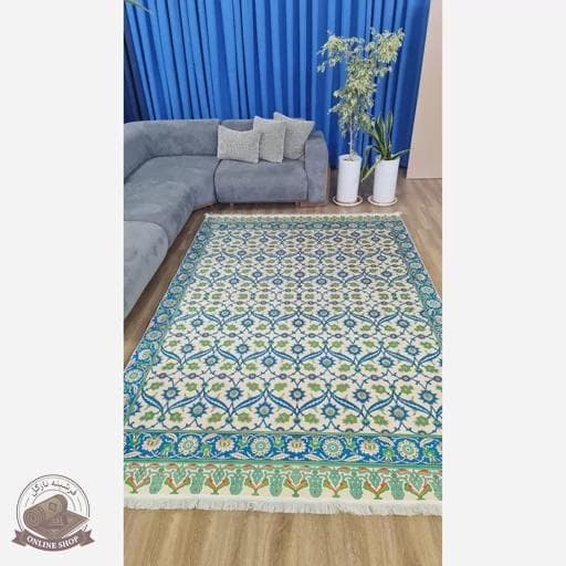 فرشینه مخمل طرح ابریشمی استُپ دار ( سُر نمیخوره) a054 — تصویر ۶