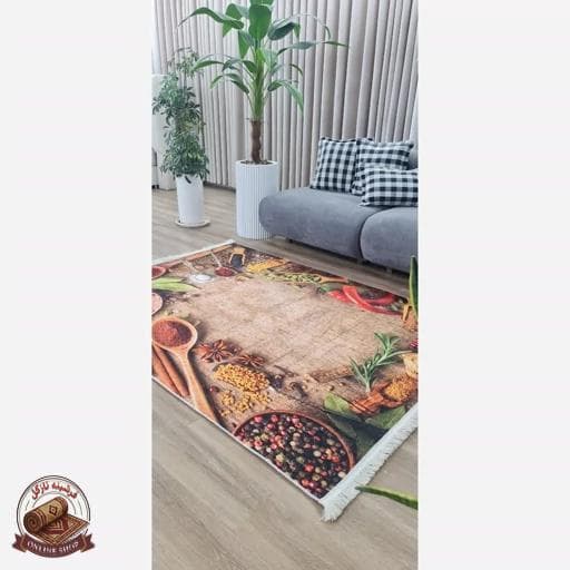 فرشینه آشپزخانه مخمل هازان تُرک استُپ دار ضدلغزش درابعاد دلخواه — تصویر ۸