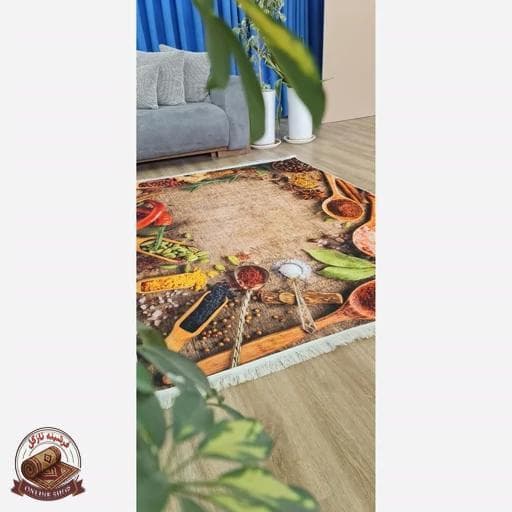 فرشینه آشپزخانه مخمل هازان تُرک استُپ دار ضدلغزش درابعاد دلخواه — تصویر ۷