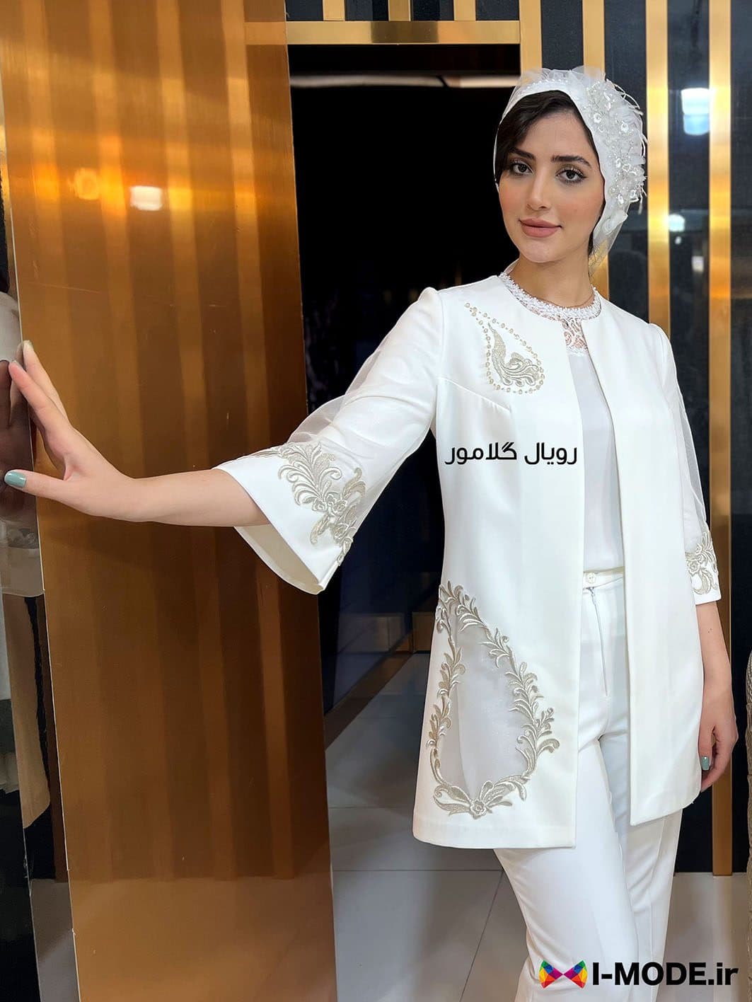 مانتو عقد محضری شیک مدل سراب مانتو عروس سراب — تصویر ۲