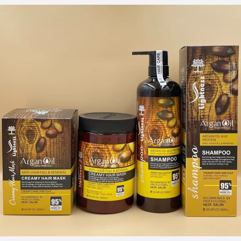 پک دو تایی شامپو و ماسک مو آرگان اویل Argan Oil لایتنس کد 1679 — تصویر ۶