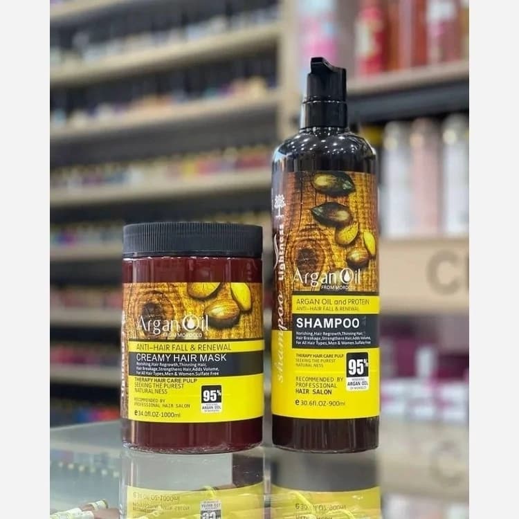 پک دو تایی شامپو و ماسک مو آرگان اویل Argan Oil لایتنس کد 1679 — تصویر ۲