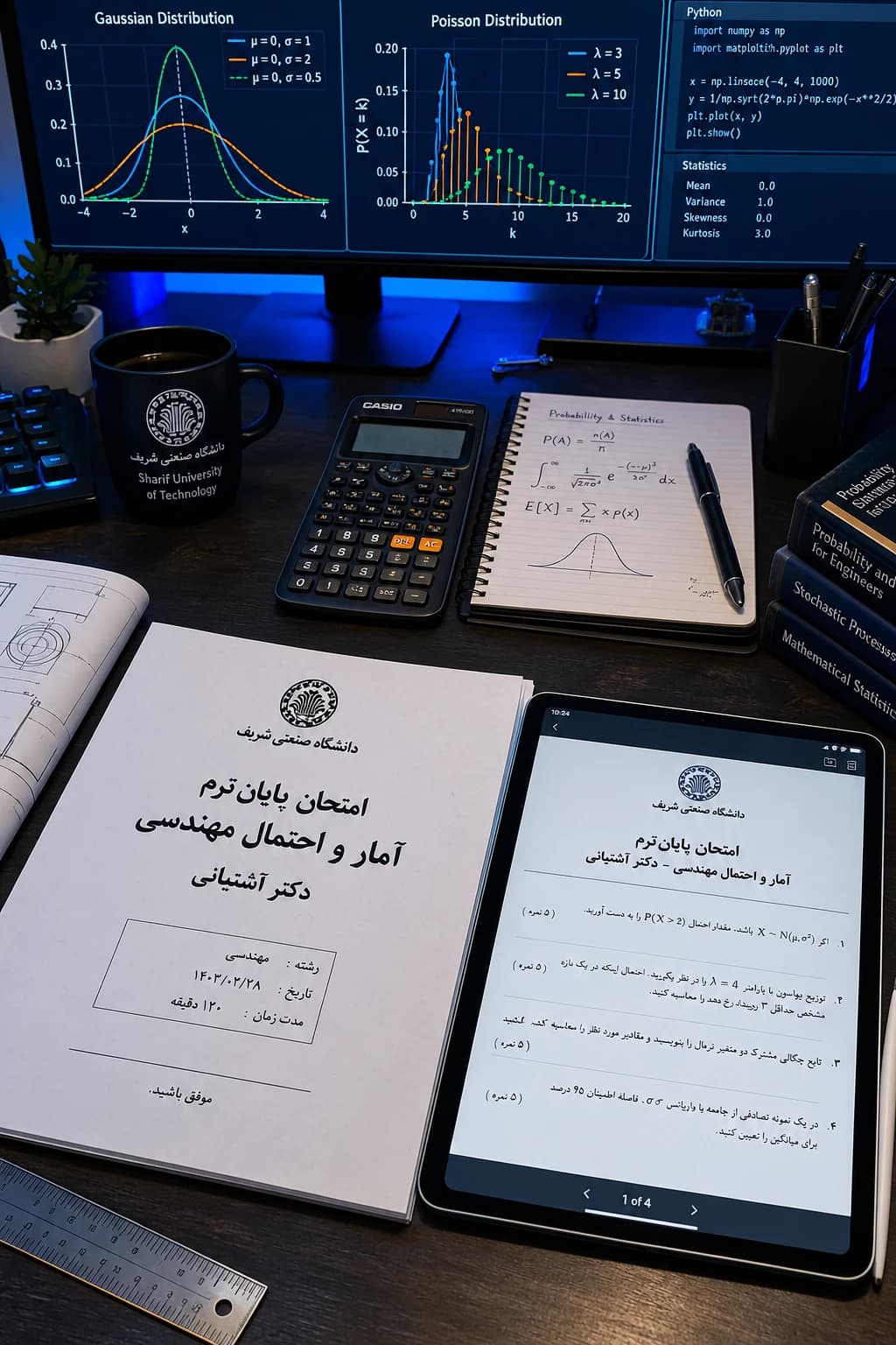 دانلود فایل متنی پایانترم آمار آشتیانی ( نسخه پی دی اف PDF)