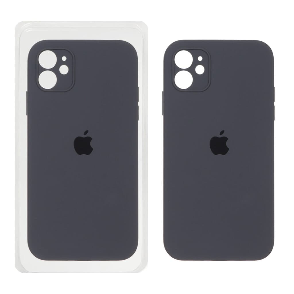 قاب سیلیکونی پاک کنی محافظ لنزدار اورجینال Apple iPhone 11 – خاکستری (پک اصلی) — تصویر ۲