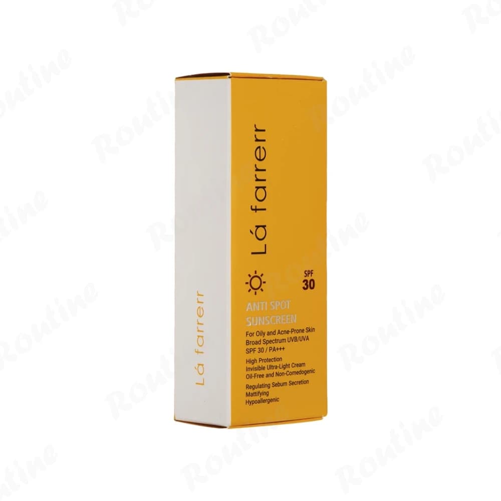 کرم ضدآفتاب و ضدلک بیرنگ لافارر SPF30 مناسب پوستهای چرب — تصویر ۲