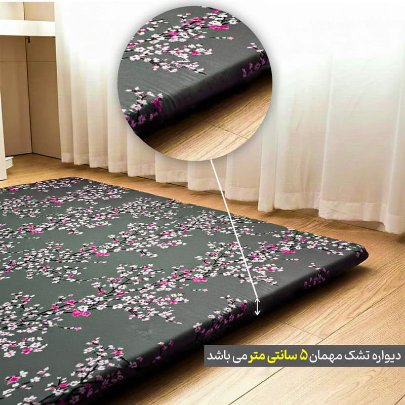 تشک مهمان آنیسا مدل شکوفه یکنفره سایز 85×185 سانتی متر — تصویر ۷