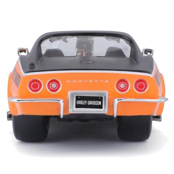 ماشین فلزی 1:24 مایستو مدل 1970 Corvette مشکی نارنجی — تصویر ۷
