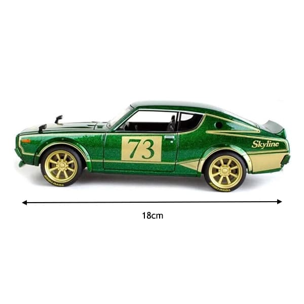 ماشین فلزی 1:24 مایستو مدل 1973 Nissan Skyline 2000 T-R یشمی — تصویر ۲