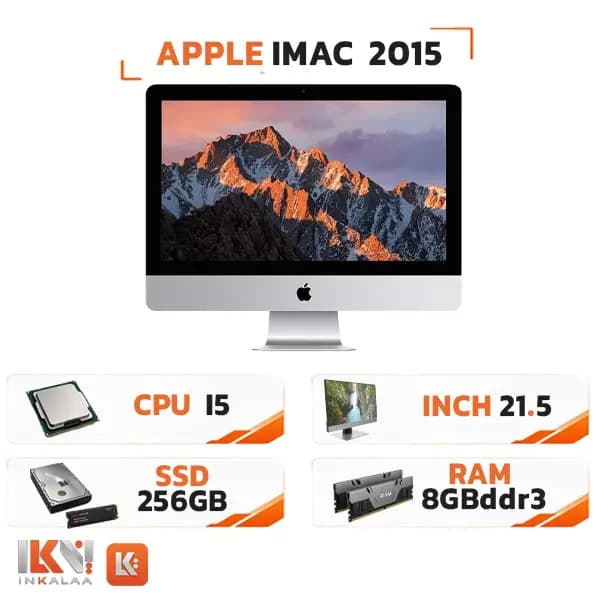 آی مک اپل A1418 2015 سایز 21.5 اینچ 4K Core i5 رم 8GB SSD 256GB استوک — تصویر ۲