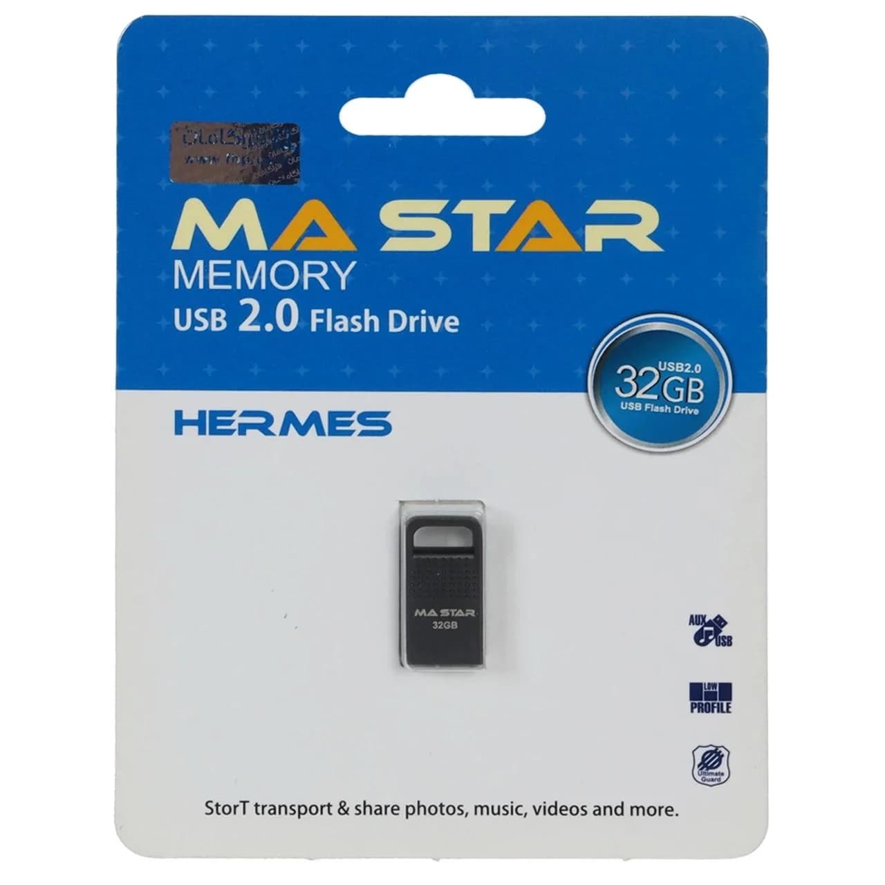 فلش مموری MA Star USB2.0 مدل Hermes ظرفیت 32GB – مشکی (گارانتی فراگامان)