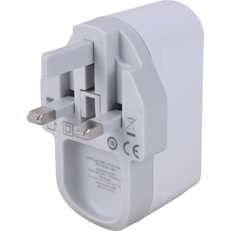 شارژر دیواری و چراغ خواب 20 وات بودی AC326DU PD 2.4A — تصویر ۳