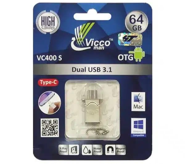 فلش مموری ویکومن مدل VC400S ظرفیت 64 گیگابایت OTG — تصویر ۲