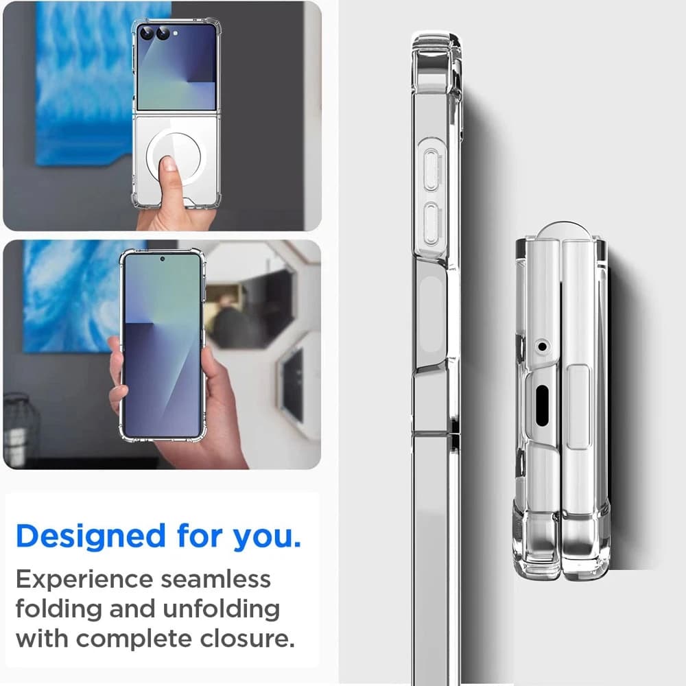 قاب کریستالی شفاف مگنتی Samsung Galaxy Z Flip 7 — تصویر ۸
