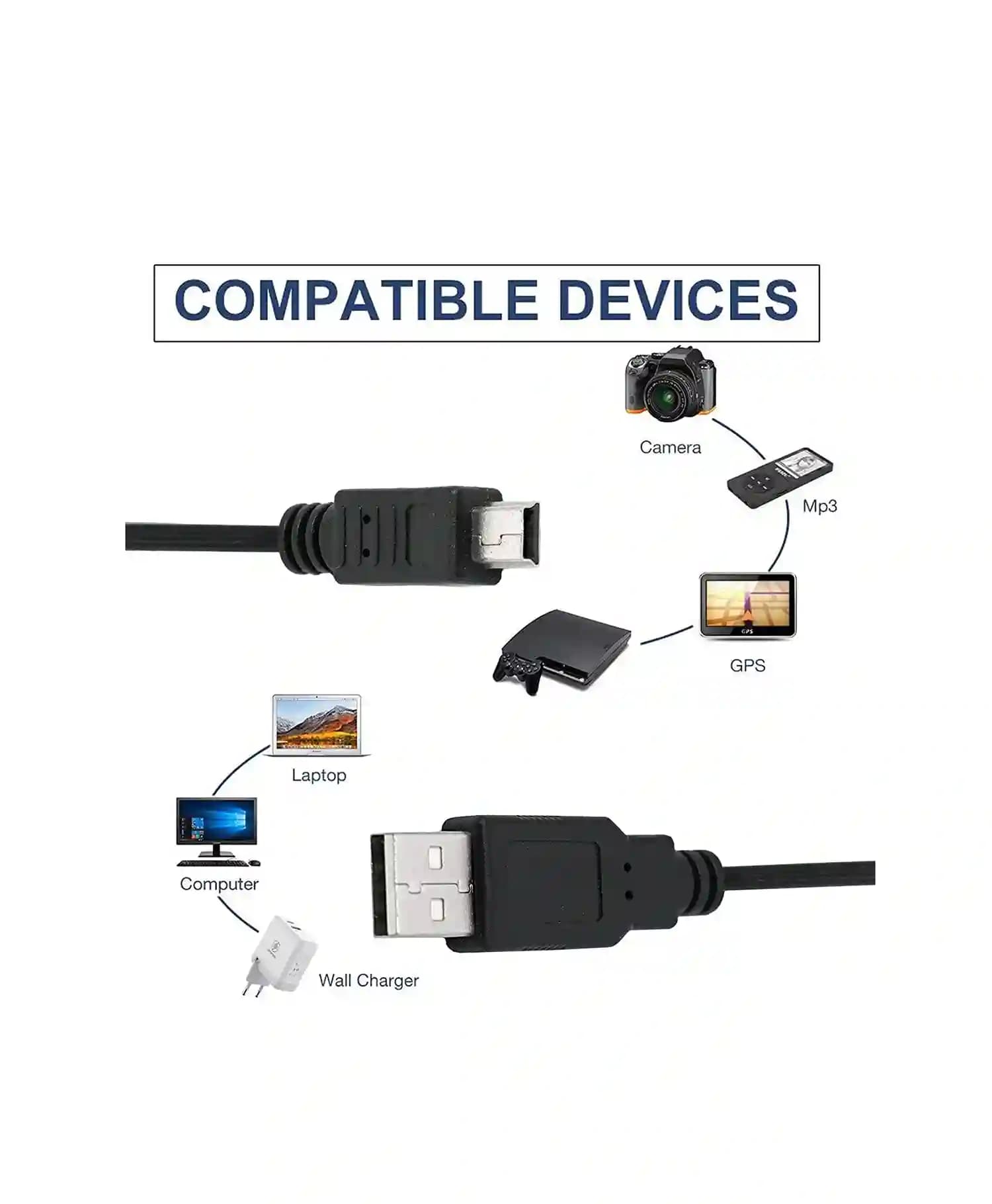 کابل تبدیل USB به Mini USB کینگ دام طول 1/5 متر — تصویر ۳