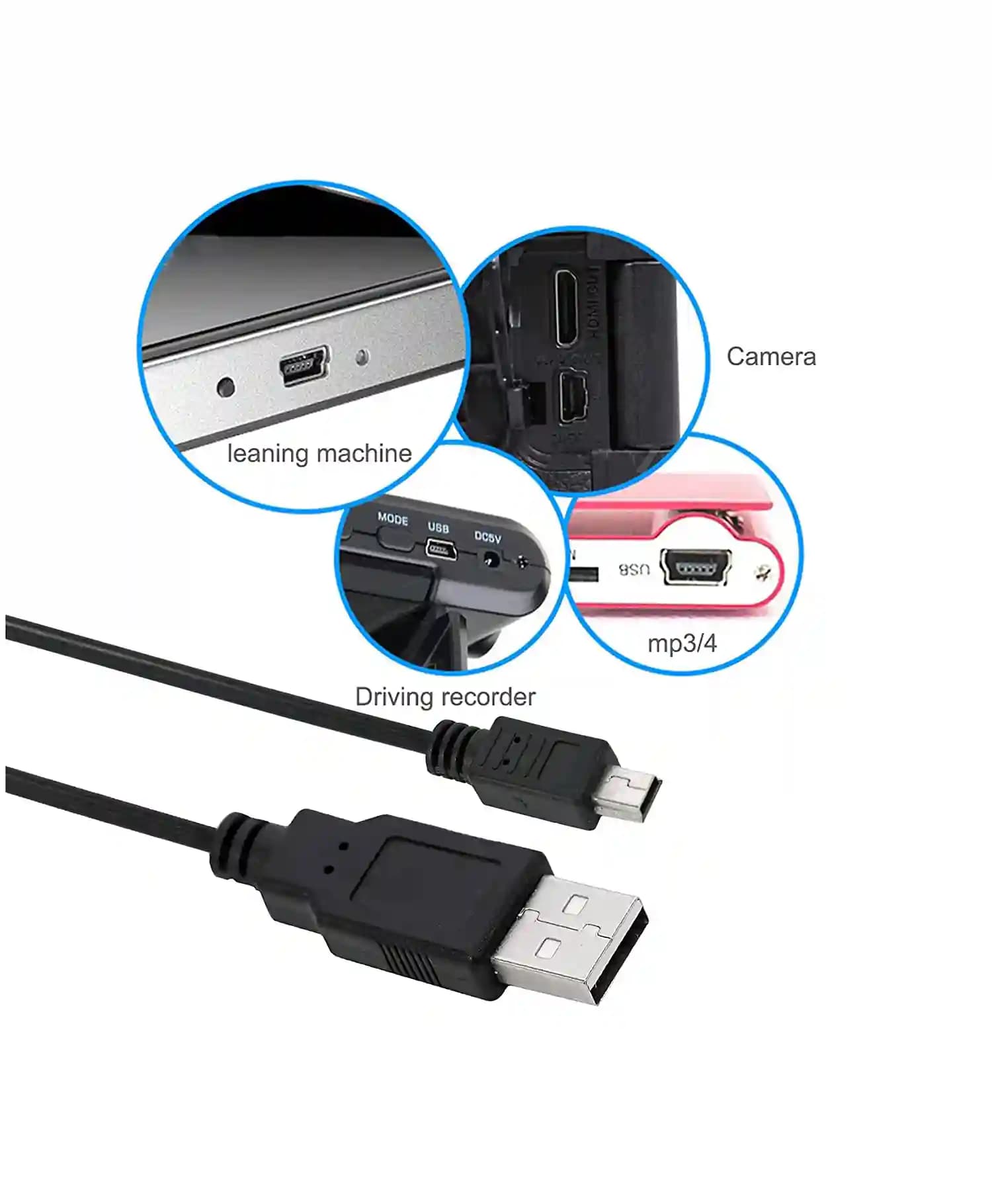 کابل تبدیل USB به Mini USB کینگ دام طول 1/5 متر — تصویر ۲
