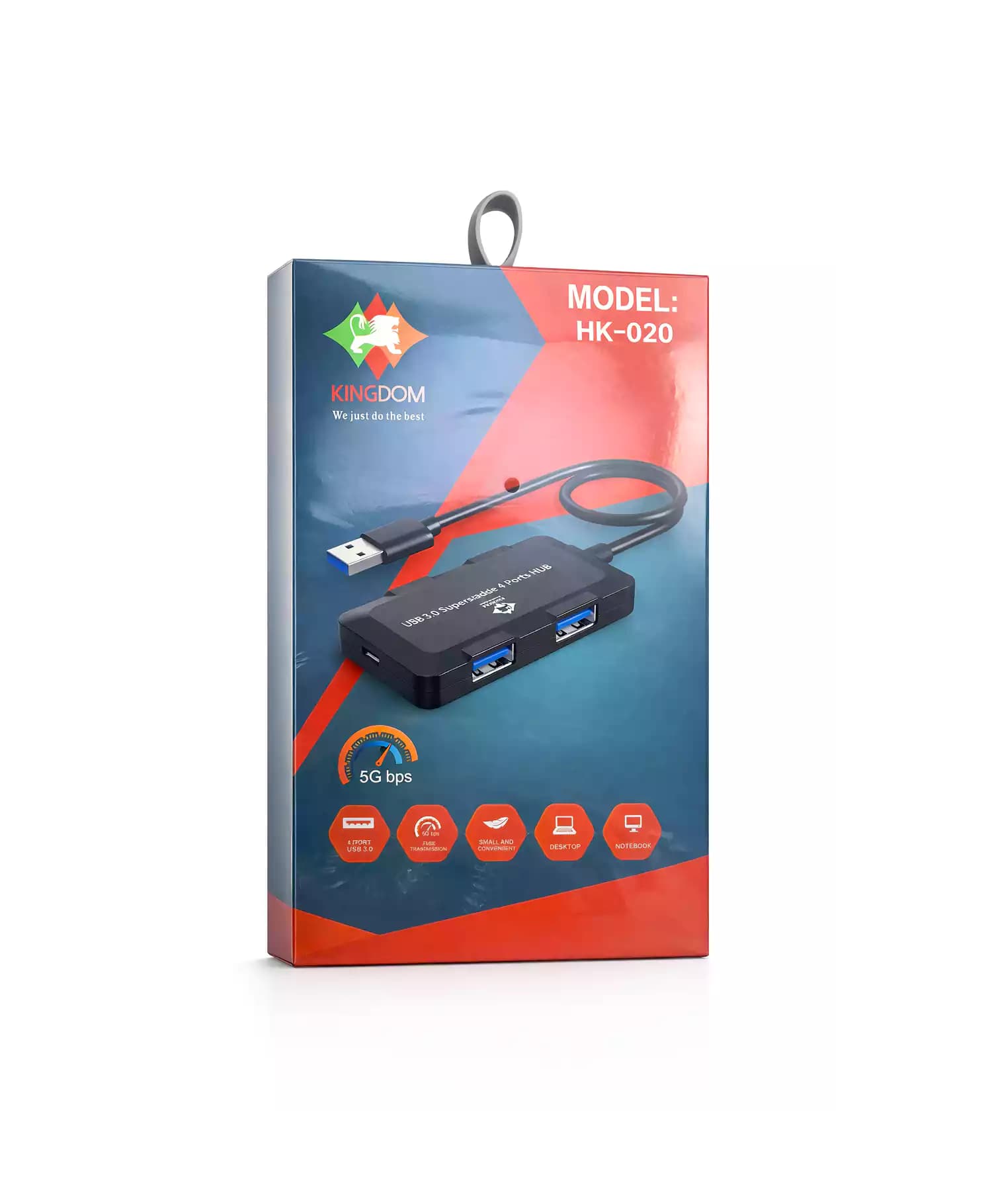 هاب 4 پورت کینگ دام USB 3.0 مدل HK-020 — تصویر ۵