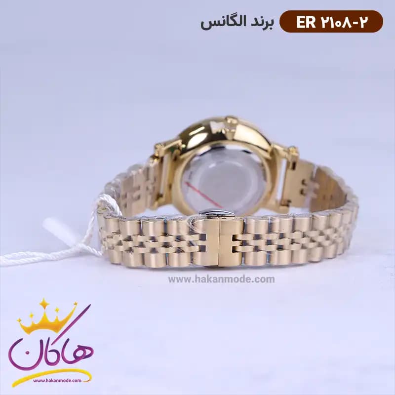 ساعت الگانس زنانه بند استیل صفحه سبز ER 2108/2 — تصویر ۳