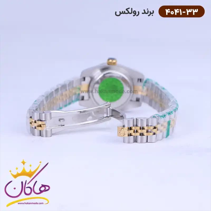 ساعت رولکس زنانه فلزی دیت جاست نقره ای طلایی 4041/33 — تصویر ۲