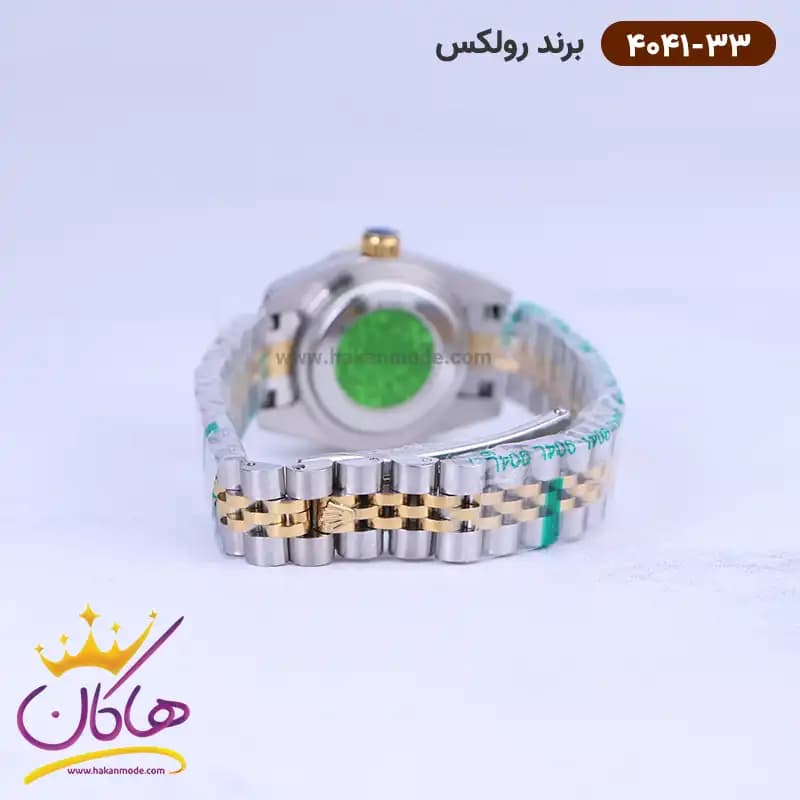 ساعت رولکس زنانه فلزی دیت جاست نقره ای طلایی 4041/33 — تصویر ۳