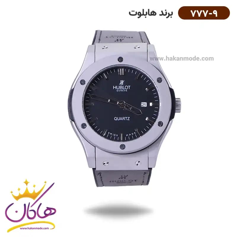 ساعت هابلوت مردانه بند جیر طوسی 777/9