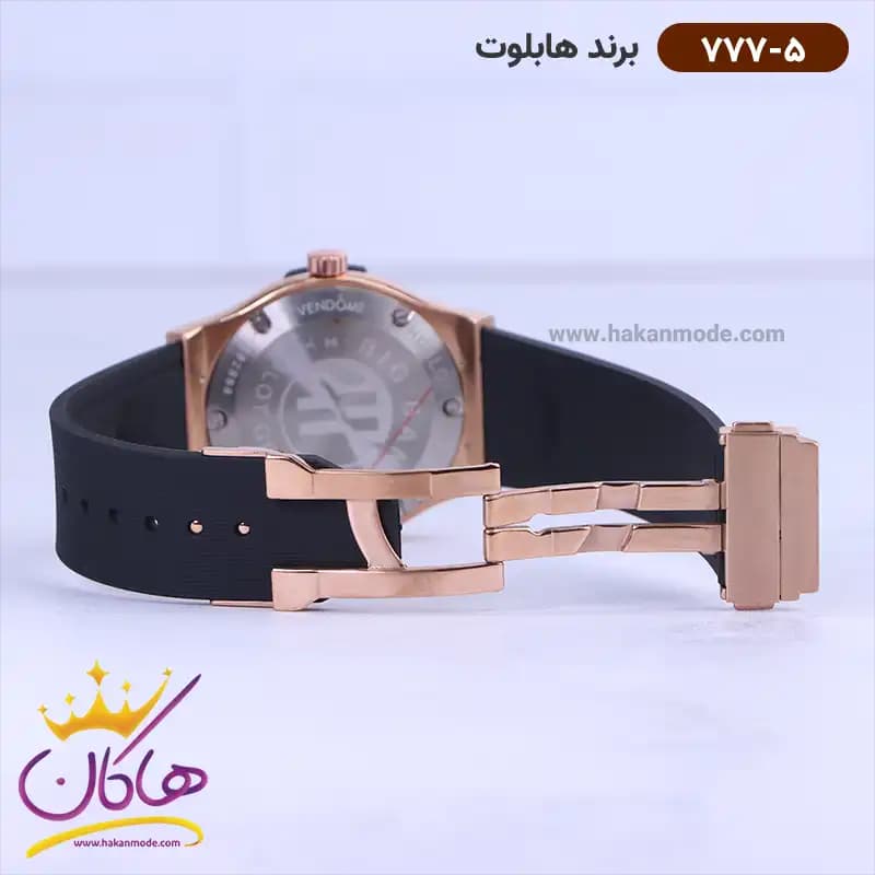ساعت هابلوت مردانه بند رابر مشکی 777/5 — تصویر ۲