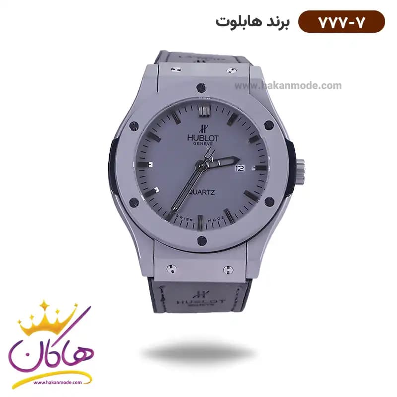 ساعت هابلوت مردانه بند جیر طوسی 777/7