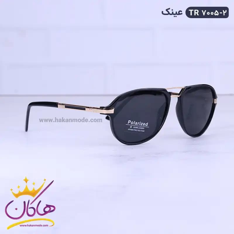 عینک آفتابی مردانه خلبانی طلایی TR 7005/2 — تصویر ۴
