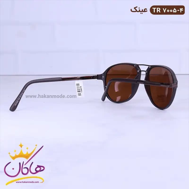 عینک آفتابی مردانه خلبانی قهوه ای TR 7005/4 — تصویر ۳