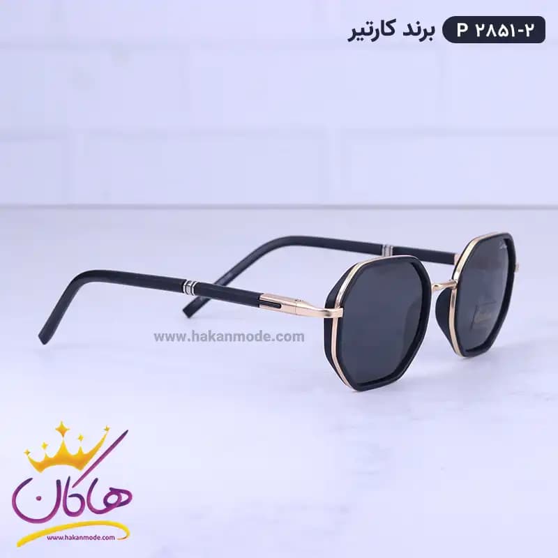 عینک آفتابی کارتیر مردانه فلز طلایی P 2851/2 — تصویر ۳