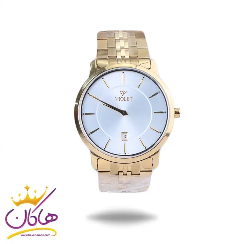 ساعت عقربه ای ویولت مردانه فلزی طلایی 0448/2G