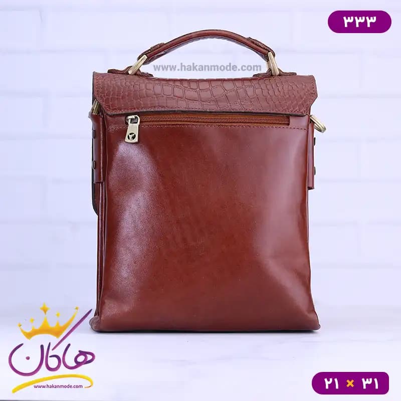 کیف دوشی چرم چرمسال قفل رمزدار 333 — تصویر ۳