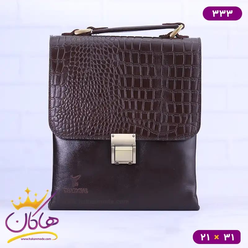 کیف دوشی چرم چرمسال قفل رمزدار 333 — تصویر ۵