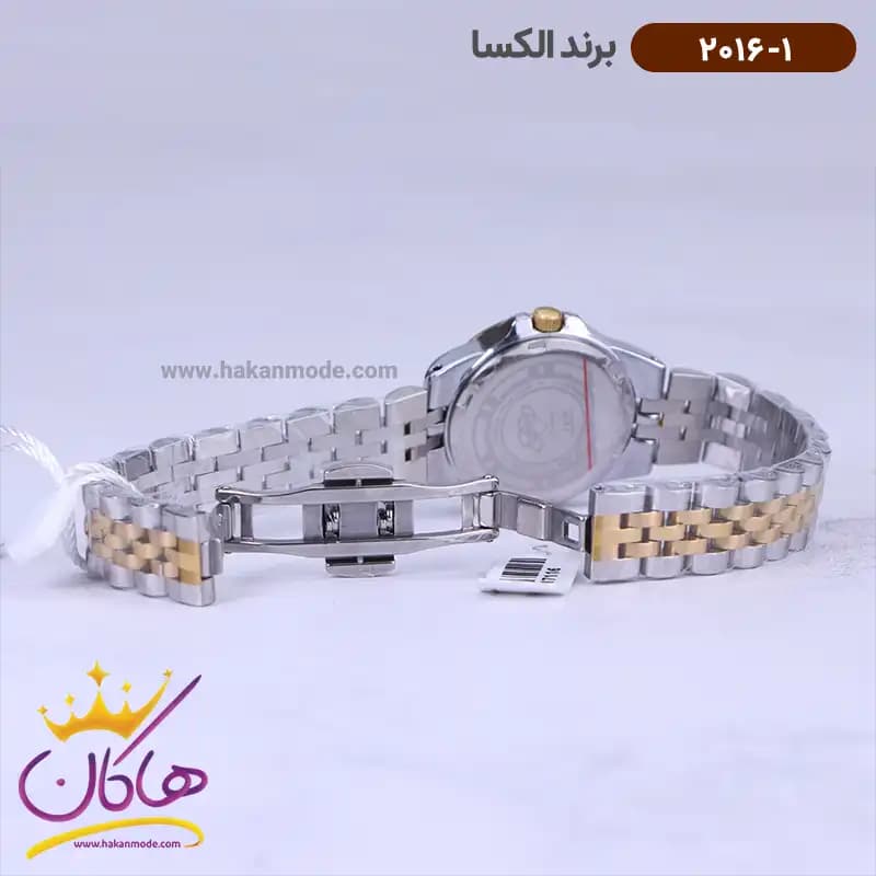 ساعت الکسا زنانه فلزی نقره ای طلایی 2016/1 — تصویر ۲