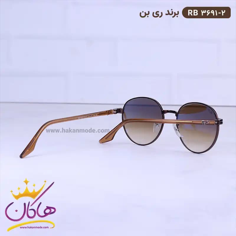 عینک آفتابی ری بن فلزی قهوه ای RB 3691/2 — تصویر ۴