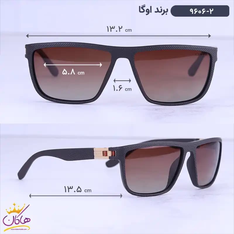 عینک آفتابی مردانه اوگا قهوه ای 9606/2 — تصویر ۲