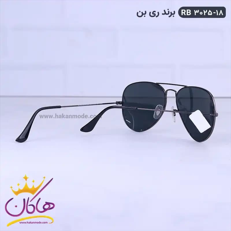 عینک آفتابی ری بن مردانه خلبانی دودی RB3025/18 — تصویر ۴