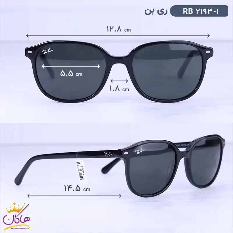 عینک آفتابی ری بن مردانه مشکی RB2193 — تصویر ۲
