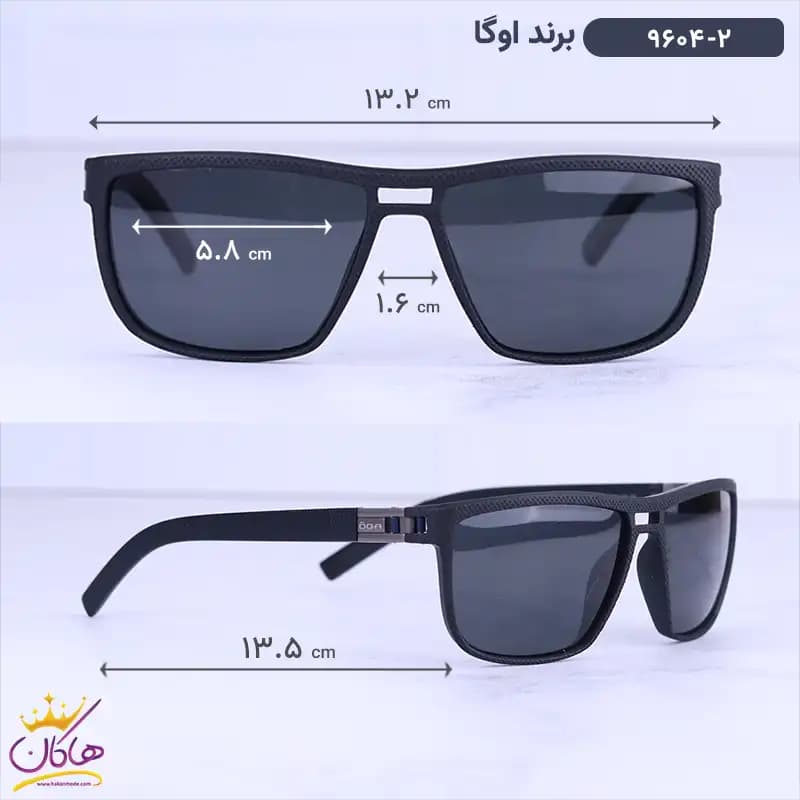 عینک آفتابی مردانه اوگا مشکی 9604/2 — تصویر ۲