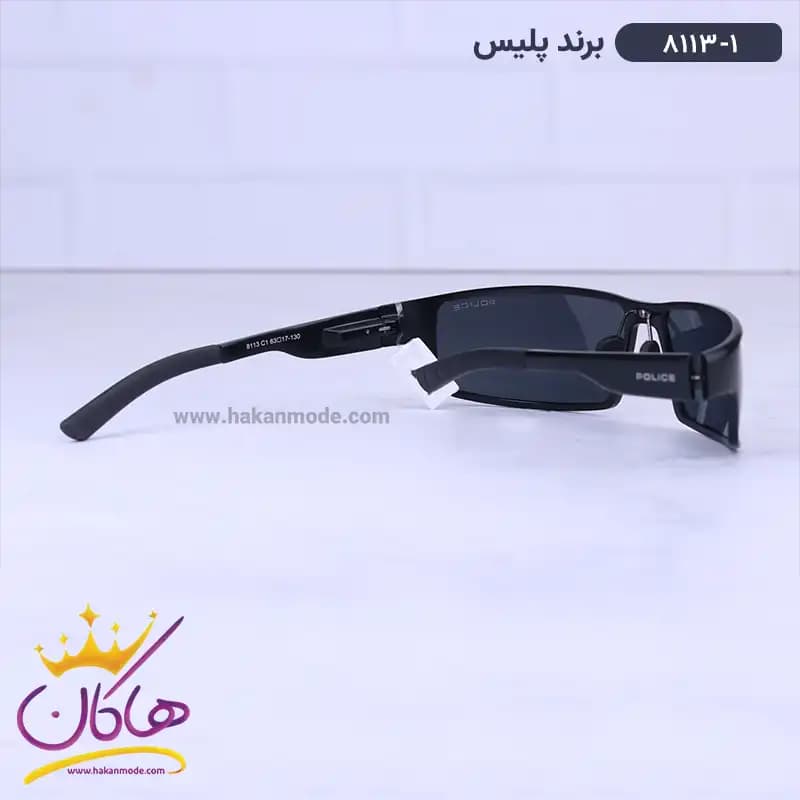 عینک آفتابی مردانه پلیس مشکی 8113/1 — تصویر ۳