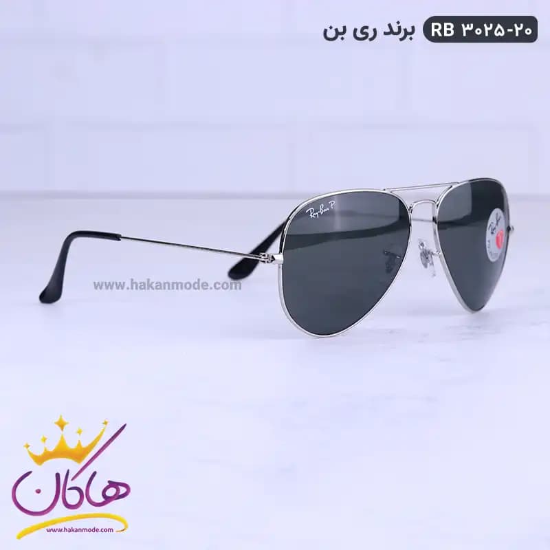 عینک آفتابی ریبن مردانه خلبانی نقره ای RB 3025/20 — تصویر ۴