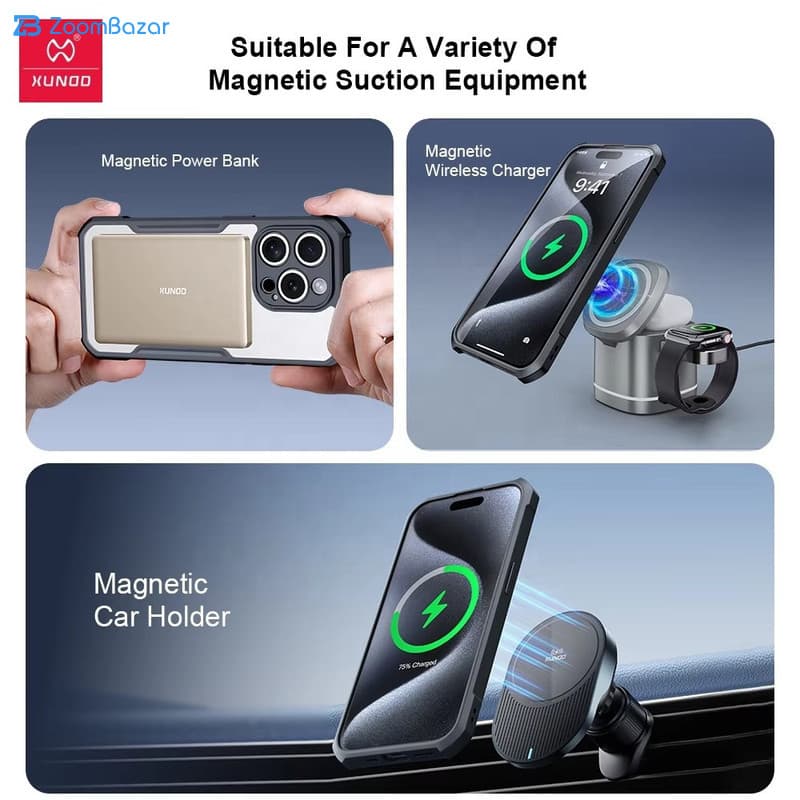 قاب اپیکوی مدل Xundd Rotating 360 Magnetic مناسب برای گوشی موبایل اپل iPhone 17 — تصویر ۵