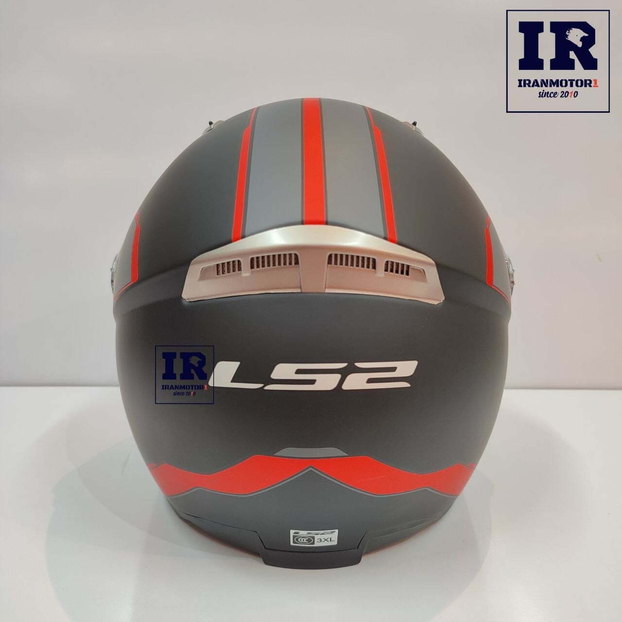 کلاه کاسکت بلوتوث دار فک متحرک اصلی LS2 FF370 مشکی قرمز + T6 — تصویر ۳
