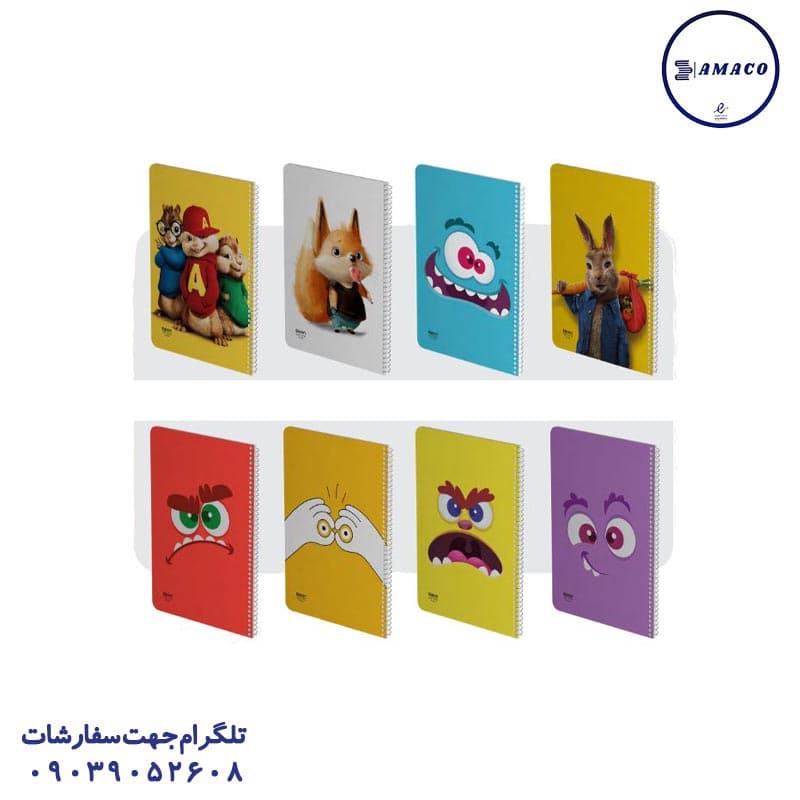 الیپون – دفتر 40 خطی فنری کد212 و 214 (96) — تصویر ۳