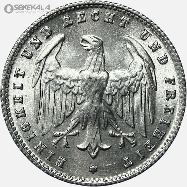 سکه 200 مارک کمیاب آلمان 1923 D (جمهوری آلمان وایمار)(UNC) — تصویر ۲