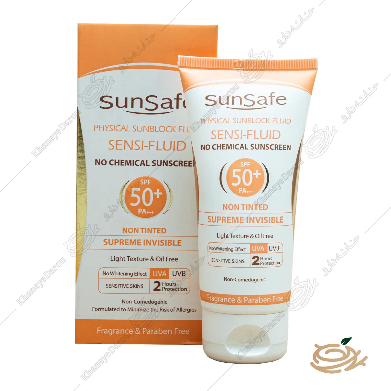 فلوئید ضد آفتاب سان سیف بی رنگ SPF50+ پوست حساس