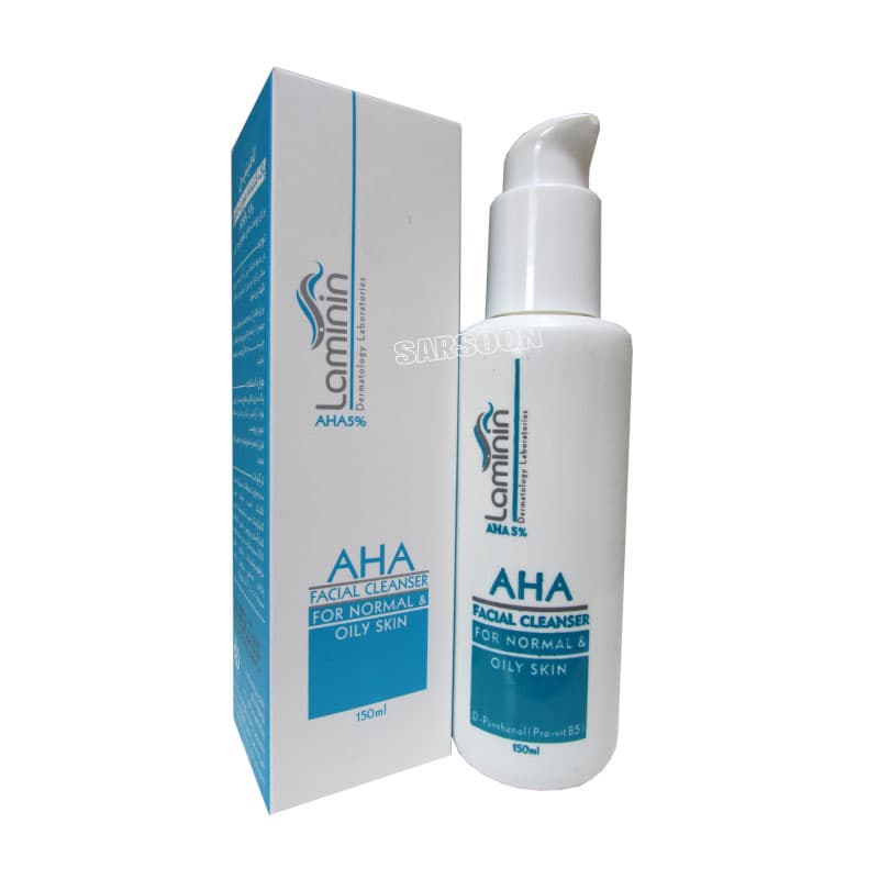 ژل شستشو و پاک کننده صورت لامینین مدل Aha حجم 150 میلی لیتری — تصویر ۲