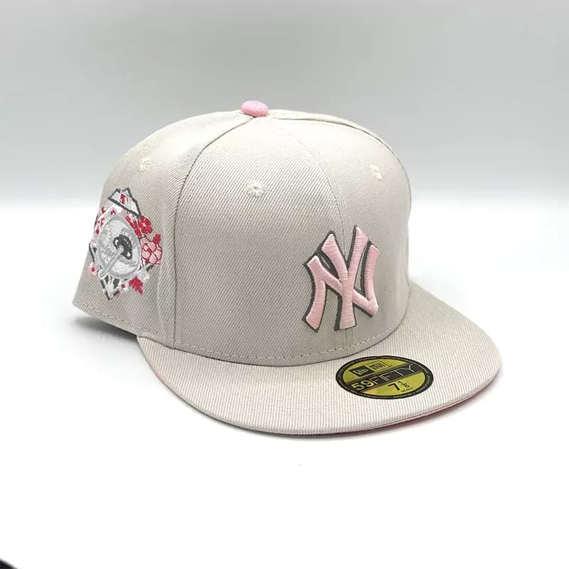 کلاه کپ فیت بک Ny Pink Rose کرم