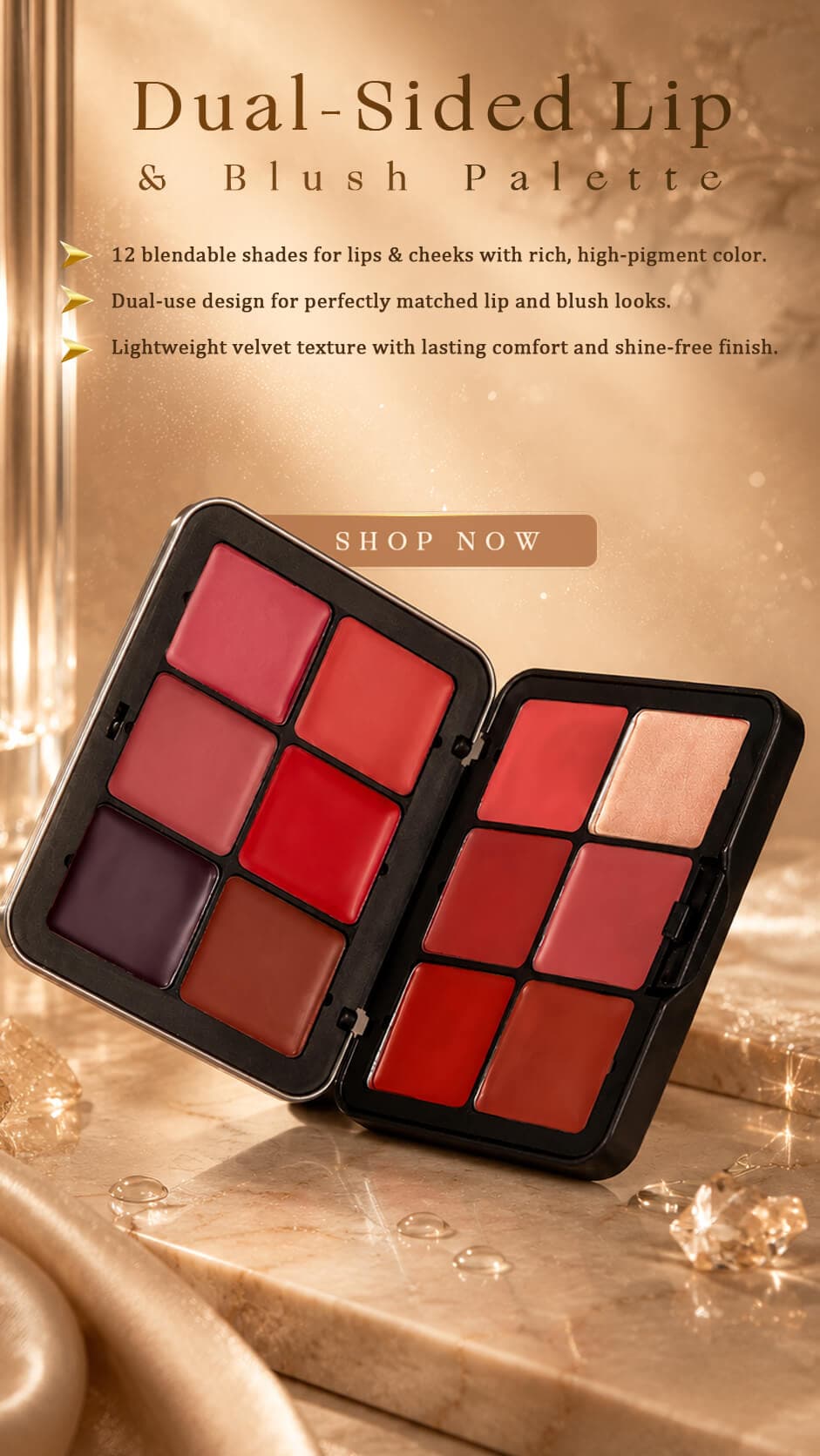 پالت دو طرفه رژ لب و رژ گونه مای میکاپ استوری My Makeup Story مدل Cream Lip and Blusher اورجینال — تصویر ۴